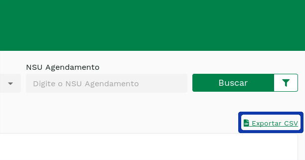 "Link de exportação para CSV." -no-filter
