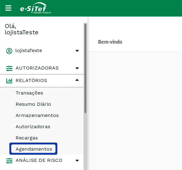 "Link para o Relatório de Agendamentos." -no-filter