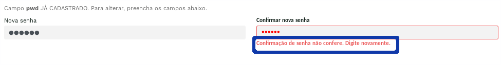 "Erro na confirmação de senha." -no-filter