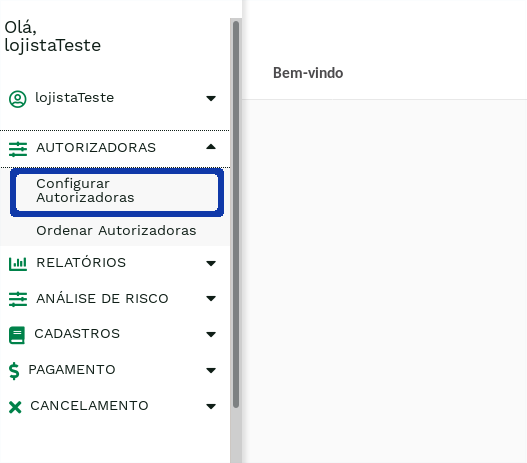 "Link Configurar Autorizadoras." -no-filter