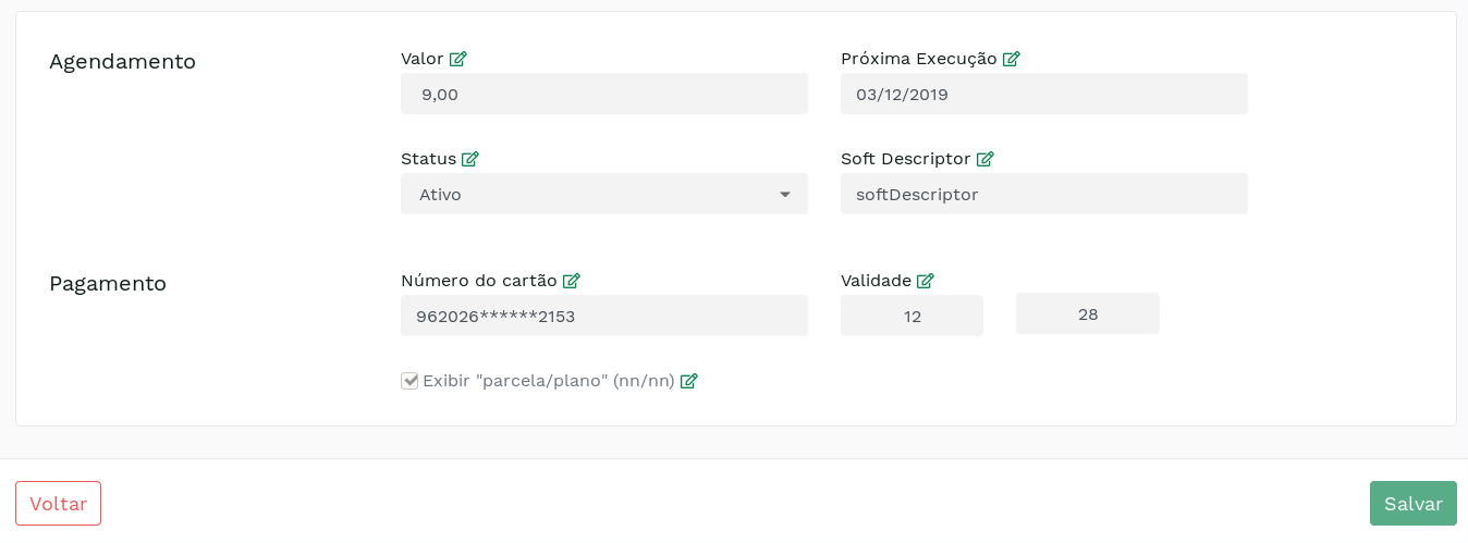 "Tela de edição de agendamentos." -no-filter
